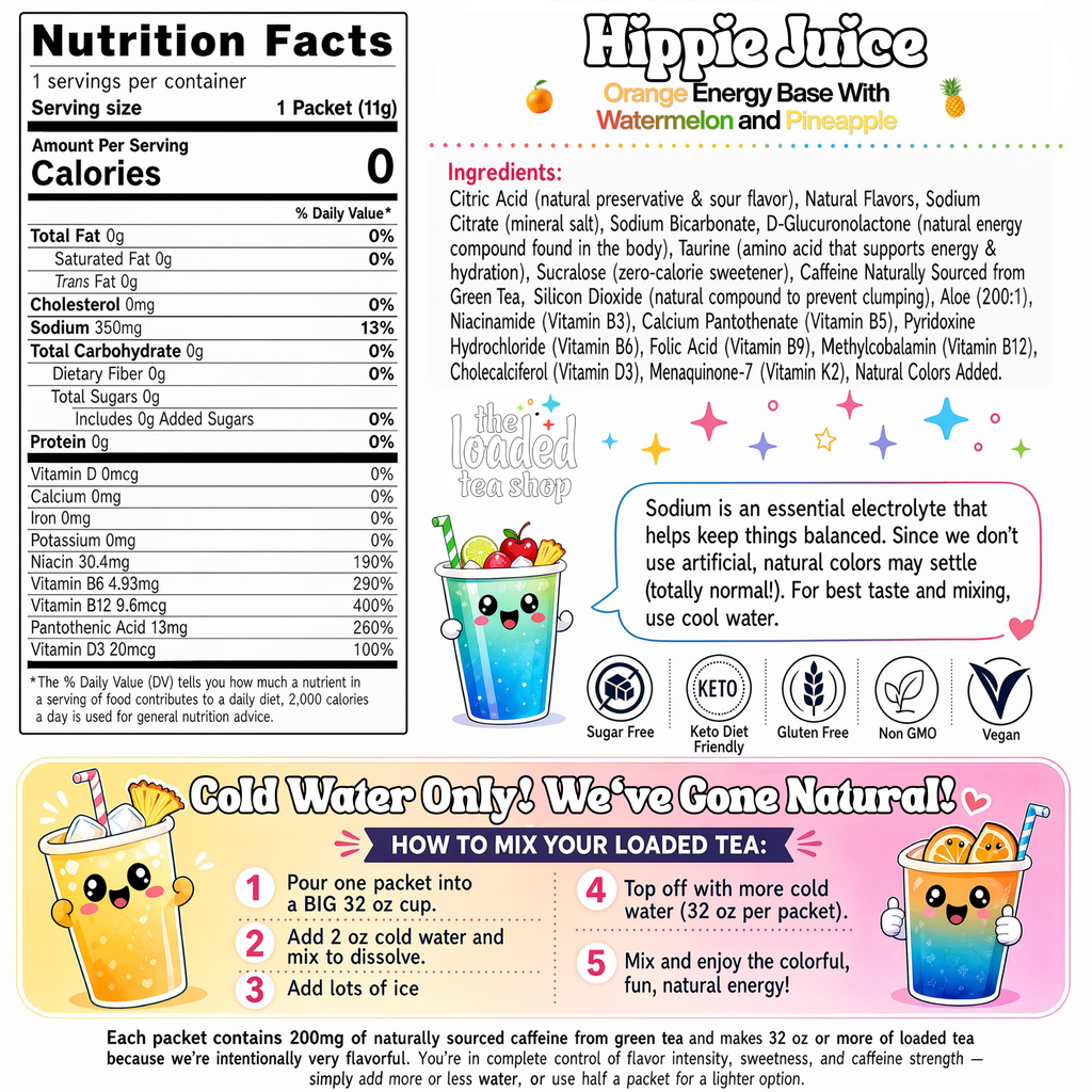 50 Case Hippie Juice - A Simple Pick for Icy Drink Moments