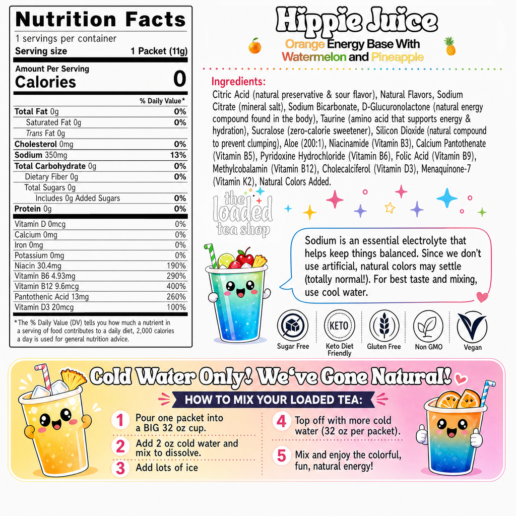 Hippie Juice (Caffeine-Free) - A Chilled Pick for Tea Break Variety