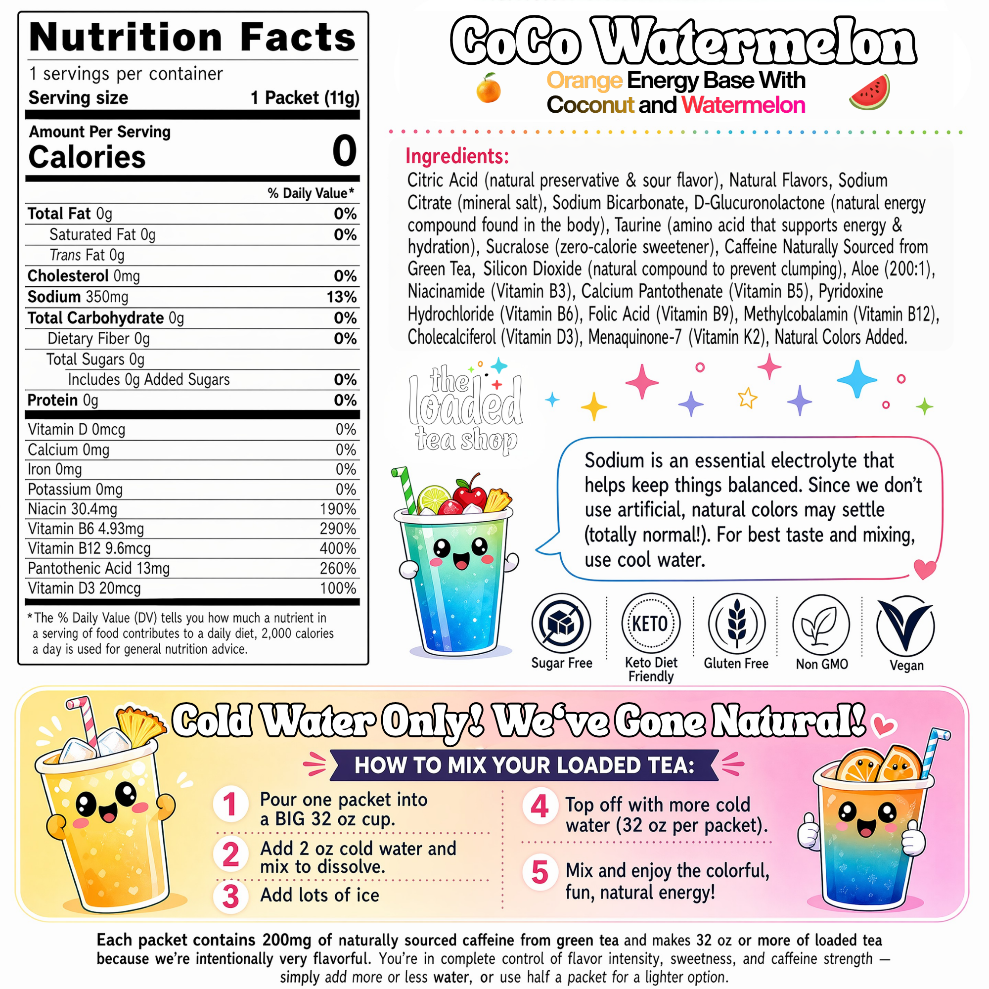 50 Case Coco Watermelon - A Fresh Twist for Cold Tea Creations