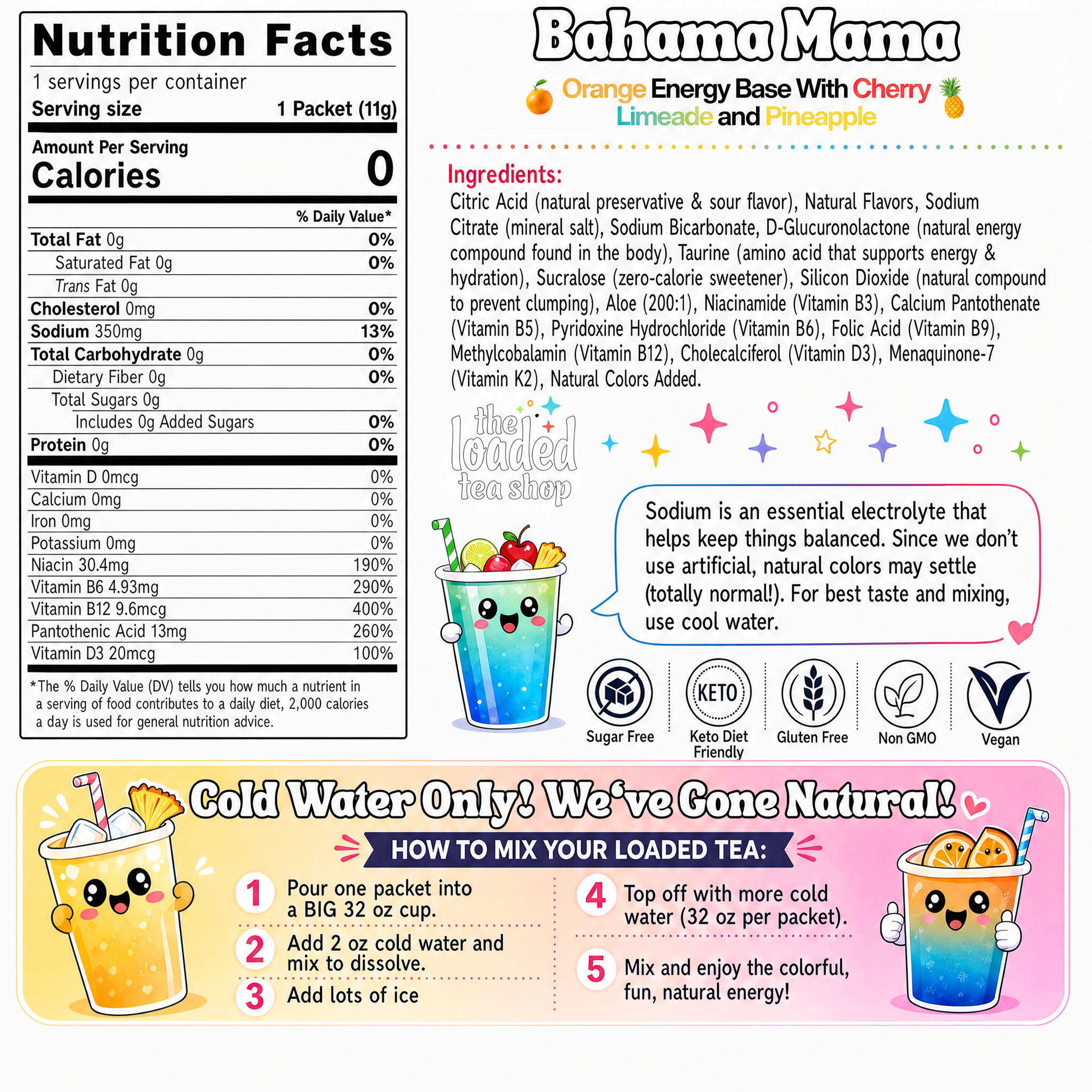 Bahama Mama (Caffeine-Free) - A Bright Pick for Chilled Drink Variety