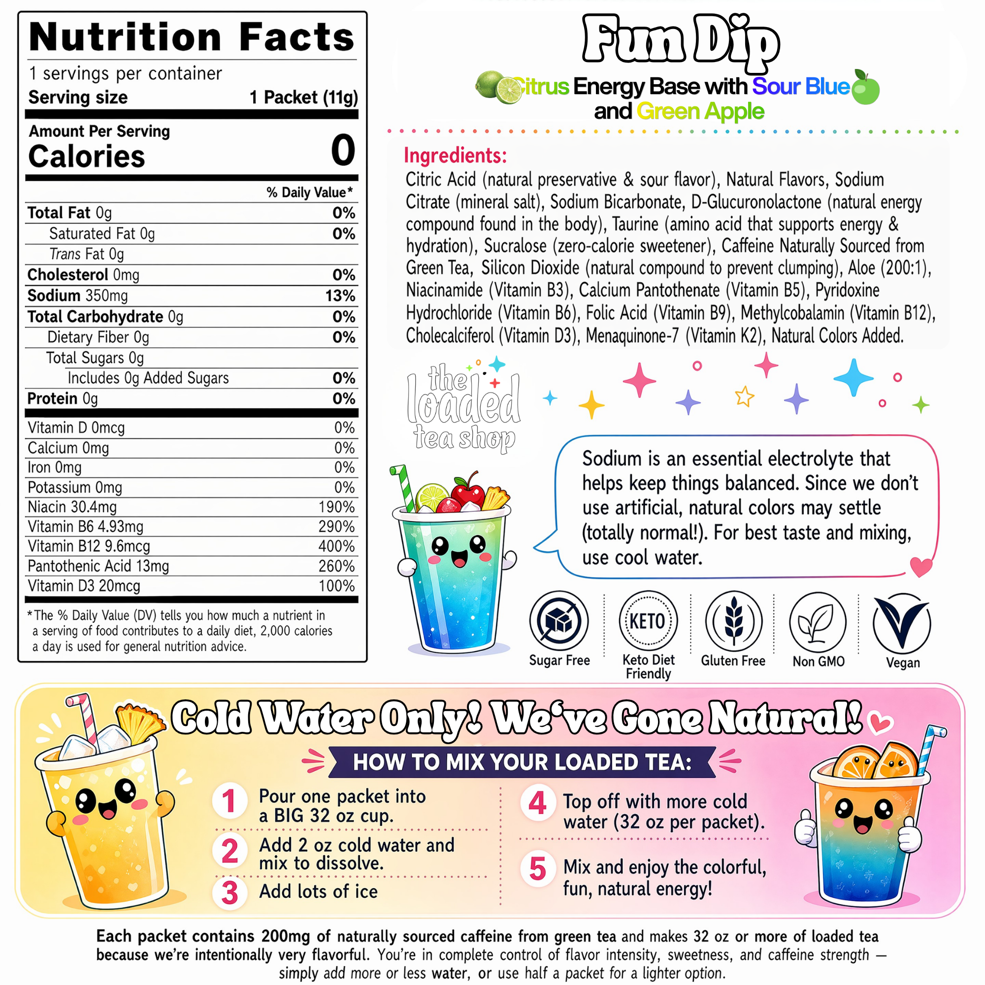 50 Case Fun Dip - Created for Cold Tea Creations