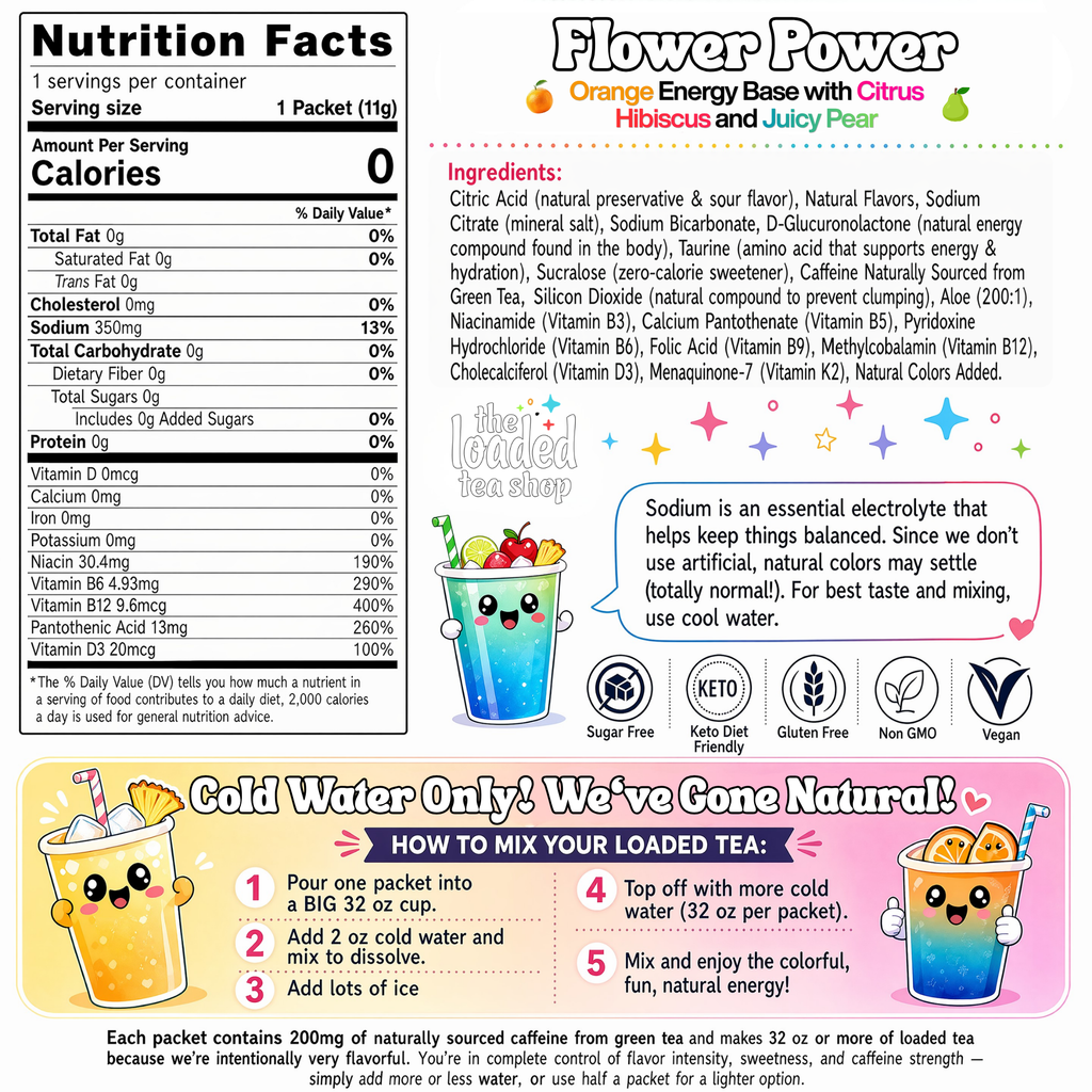 50 Case Flower Power - A Playful Pick for Tea Break Variety