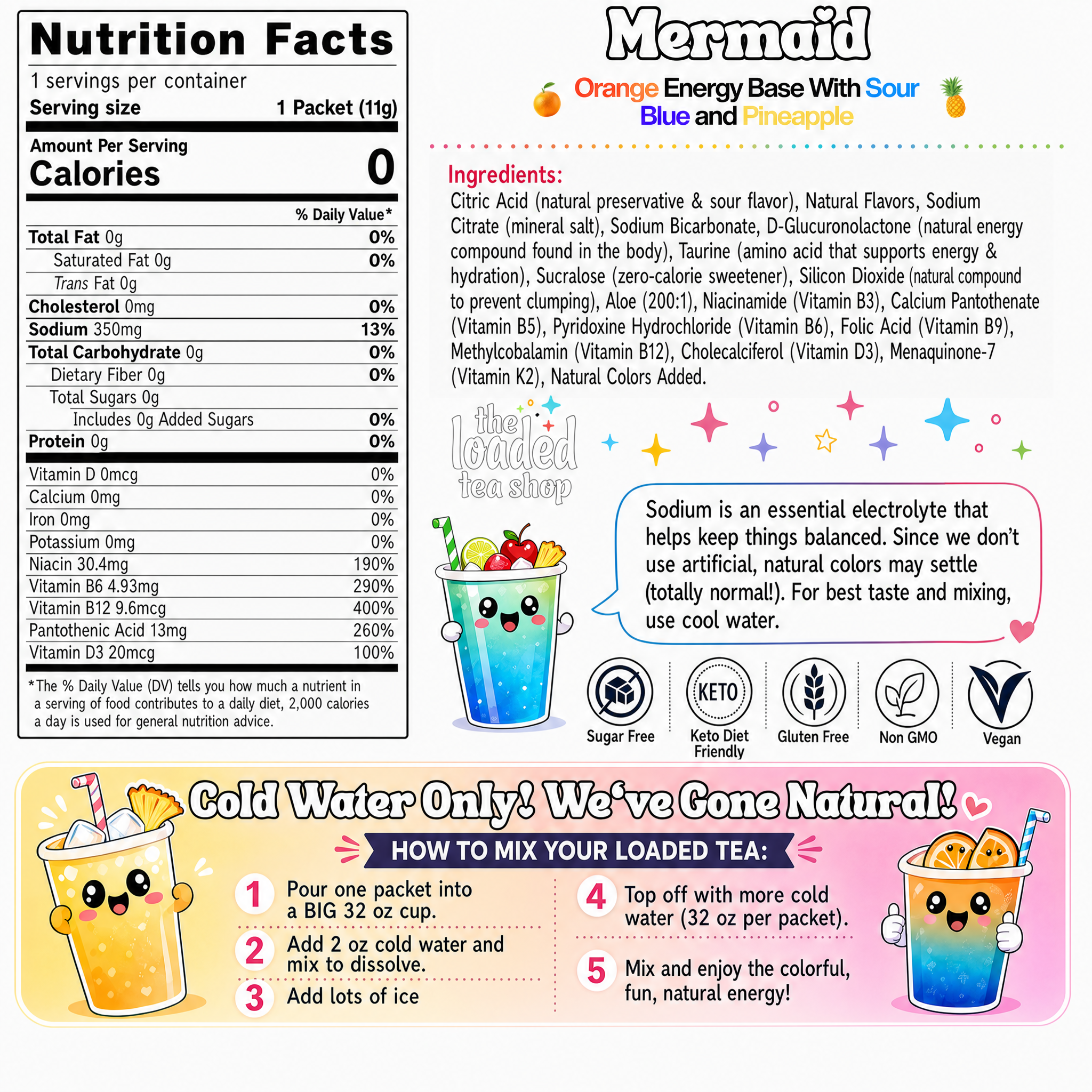 Mermaid (Caffeine-Free) - Blended for Cool Drink Moments