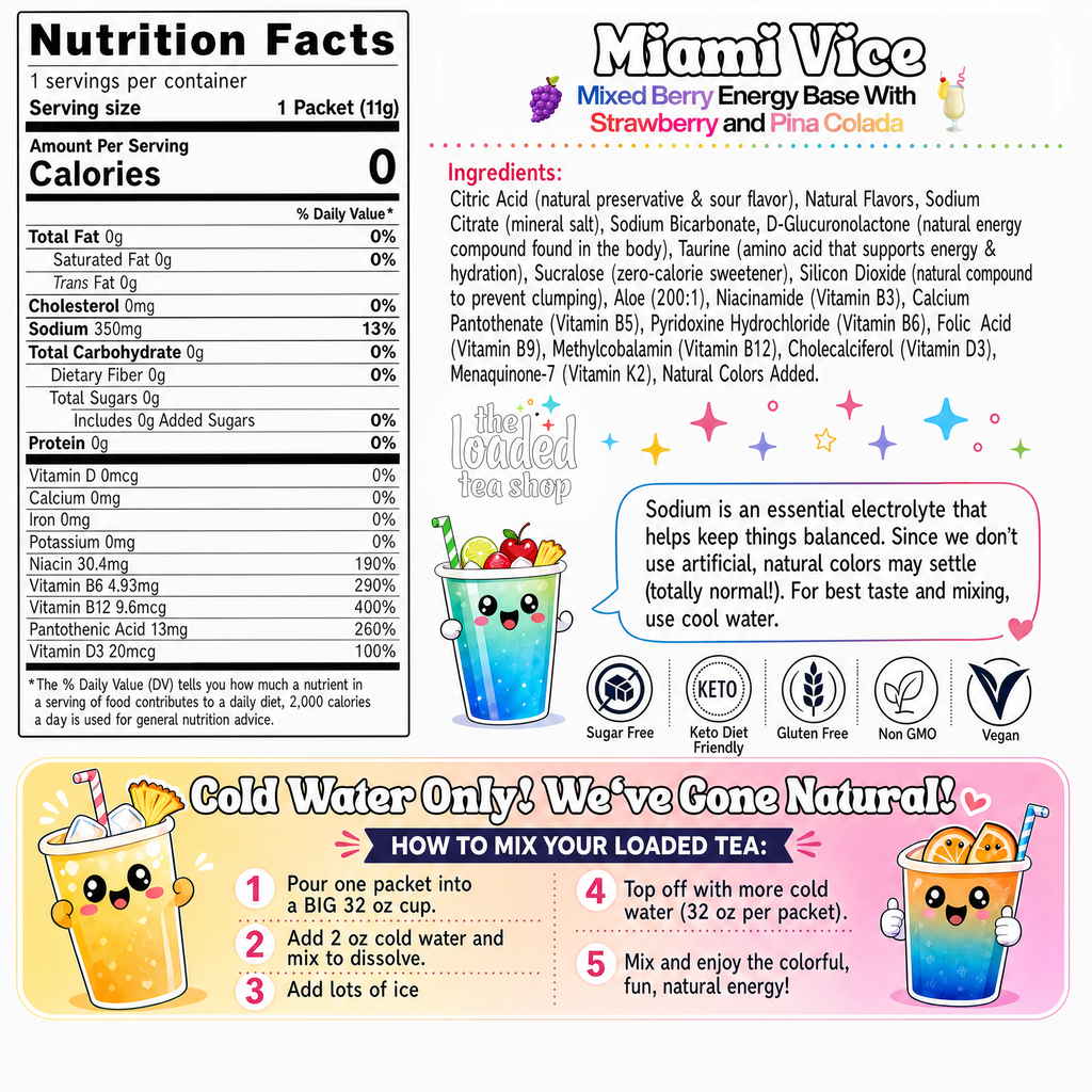 Miami Vice (Caffeine-Free) - A Lively Pick for Trying New Flavors