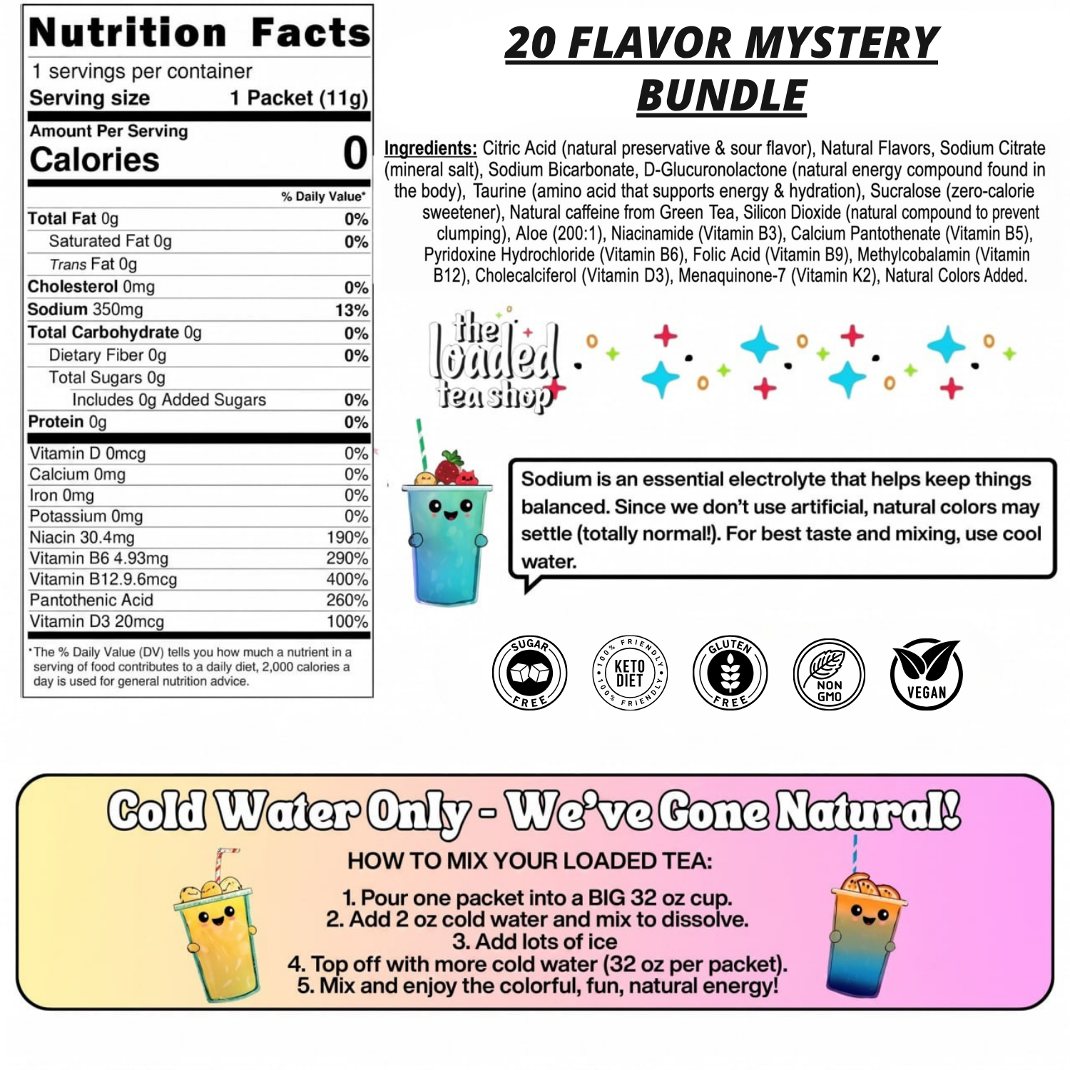 20 Flavor Mystery Bundle - A Vibrant Pick for New Drink Ideas