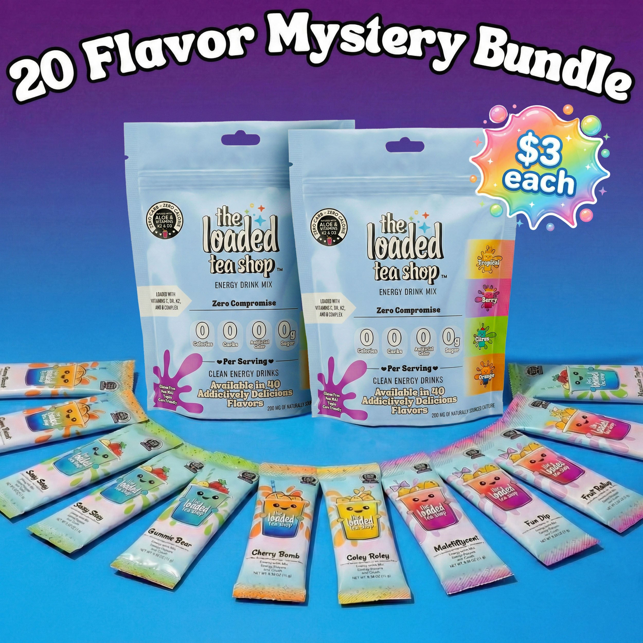20 Flavor Mystery Bundle - A Vibrant Pick for New Drink Ideas