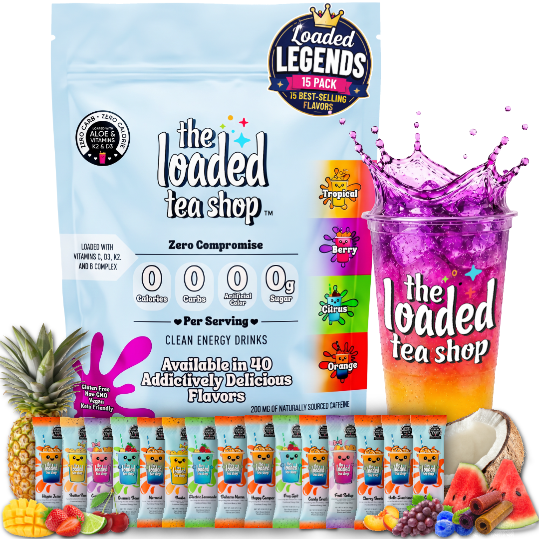 The Loaded Tea Shop Amazon Legendary Best Sellers 15 pack, 11g Stick Pack - A Playful Pick for Trying New Flavors